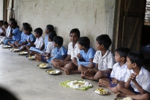 Indian Children Having Their Meal